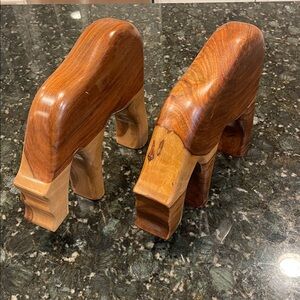 West Elm Wooden Animal Bookends